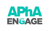 APhA ENGAGE - American Pharmacists Association logo. This will take you to the homepage